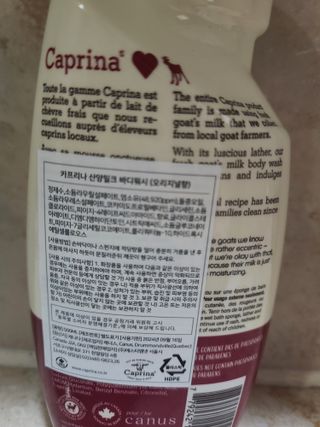 (구패키지)카프리나 프레쉬 산양밀크 어메이징 바디워시 500ml(오리지널향) — 5점을 준 리뷰어가 2023년 2월 올린 사용 사진