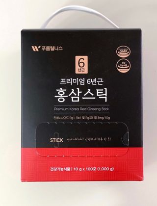 [푸름웰니스] 프리미엄 6년근 홍삼스틱 3mg x 100포 — 5점을 준 리뷰어가 2022년 4월 올린 사용 사진