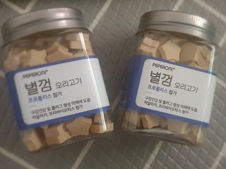 페페로니 자기전에 먹는 저알러지 껌 세트 치킨+오리 — 4점을 준 리뷰어가 2021년 8월 올린 사용 사진