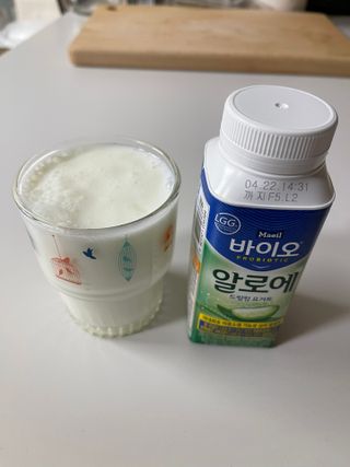 LIVE 매일바이오 알로에 드링킹 요거트 — 5점을 준 리뷰어가 2022년 4월 올린 사용 사진