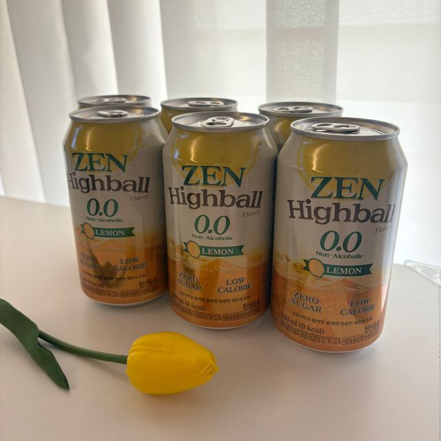 [티젠] 콤부차 하이볼향 레몬 0.0 (350ml X 6개입) 리뷰 사진