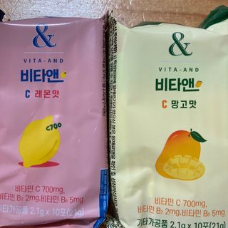 비타앤C 레몬맛, 망고맛 — 5점을 준 리뷰어가 2021년 4월 올린 사용 사진