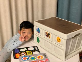 나무드 [nothing] 접이식 폴딩박스 수납 정리함 공간 리빙 박스 56L — 5점을 준 리뷰어가 2021년 10월 올린 사용 사진