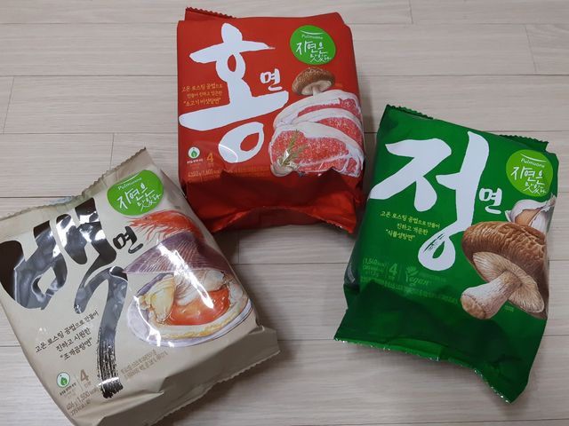 [풀무원] 자연은맛있다 정면, 백면, 홍면  세트 리뷰 사진