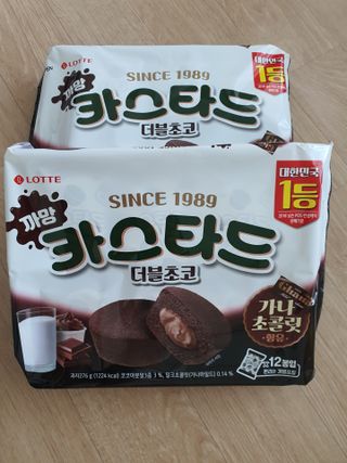 롯데제과 까망카스타드 더블초코 — 5점을 준 리뷰어가 2021년 5월 올린 사용 사진