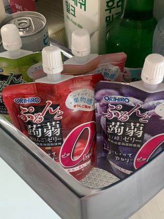 ORIHIRO 오리히로 곤약젤리 제로칼로리 130g 4종 4팩(맛별로 1팩씩) — 3.5점을 준 리뷰어가 2023년 3월 올린 사용 사진
