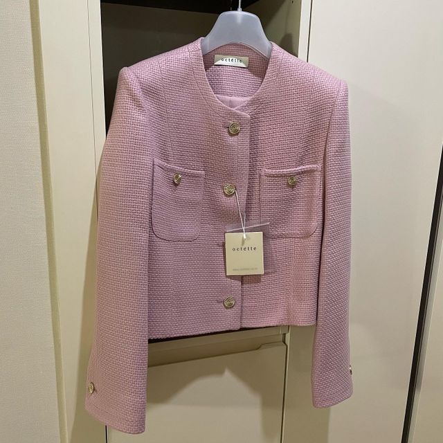 octette 22Fall Flat Tweed Jacket (Pink) 리뷰 사진