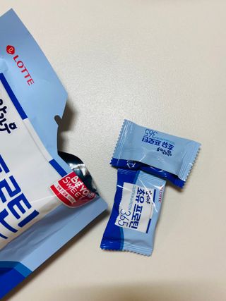 롯데제과 말랑카우 초유프로틴365 — 2점을 준 리뷰어가 2021년 9월 올린 사용 사진