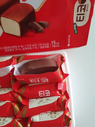 롯데제과 티코밀크초코 — 5점을 준 리뷰어가 2021년 9월 올린 사용 사진
