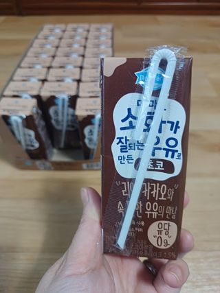 [구매평]덴마크 소화가 잘되는 우유로 만든 초코, 190ml, 24개 — 5점을 준 리뷰어가 2025년 2월 올린 사용 사진