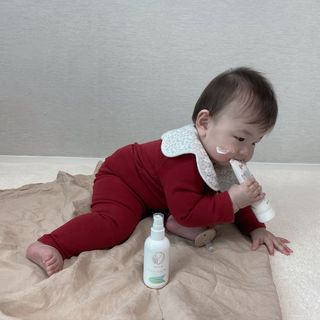 mom e 맘이 내추럴 베이비 케어 크림+바디오일 — 5점을 준 리뷰어가 2021년 1월 올린 사용 사진