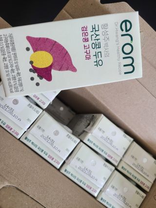 이롬 erom 황성주 박사의 국산콩 두유 검은콩 고구마 — 5점을 준 리뷰어가 2021년 2월 올린 사용 사진