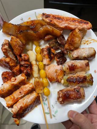 [다물꼬치] 모듬꼬치 10개 +데리야끼소스120g+매운고추소스120g — 5점을 준 리뷰어가 2021년 10월 올린 사용 사진