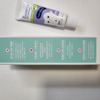 닥터데디스 안심저불소 키즈치약 (라즈베리, 청포도향 중 택 1) 60g +  여행용 미니 치약 15g — 5점을 준 리뷰어가 2022년 7월 올린 사용 사진