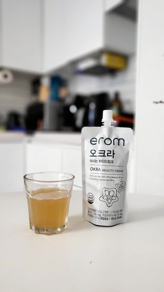 [이롬] 오크라 마시는 뷰티드링크 100mL x 20입 — 5점을 준 리뷰어가 2022년 7월 올린 사용 사진