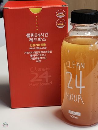 클린24시간 레드박스 1BOX(5포) + 전용보틀(500ml) — 5점을 준 리뷰어가 2024년 1월 올린 사용 사진
