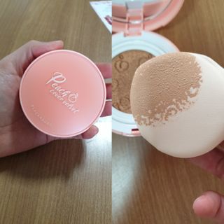 [블랙루즈] 피치 커버 벨벳 쿠션 2종 중 택1 — 4점을 준 리뷰어가 2020년 12월 올린 사용 사진