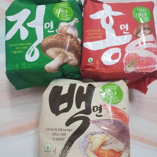 [풀무원] 자연은맛있다 정면, 백면, 홍면  세트 — 5점을 준 리뷰어가 2021년 4월 올린 사용 사진
