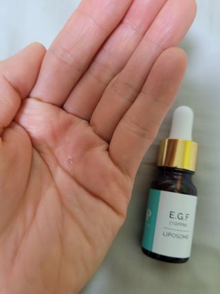 랑팡 EGF+FGF 10ppm 리포좀 앰플 원액 10ml — 4점을 준 리뷰어가 2021년 11월 올린 사용 사진
