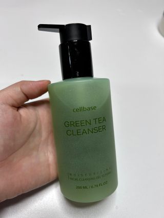 프리마인 메이크업과 들뜨는 각질까지 한방에 깐달걀로! 순하기까지한 셀베이스 그린티클렌저(200ml) — 5점을 준 리뷰어가 2023년 4월 올린 사용 사진
