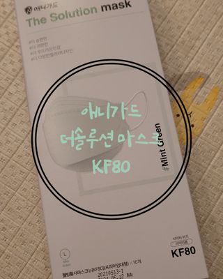 [이지아 마스크] 애니가드 더솔루션마스크 KF80 대형 컬러 4종 — 5점을 준 리뷰어가 2021년 6월 올린 사용 사진