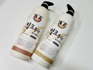 [과일나라] 대용량 밀크퐁당 바디로션+바디워시 2종 — 5점을 준 리뷰어가 2021년 10월 올린 사용 사진