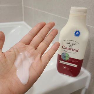 카프리나 프레쉬 산양밀크 어메이징 바디워시 500ml (오리지널향) — 5점을 준 리뷰어가 2023년 8월 올린 사용 사진