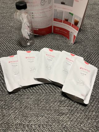 클린24시간 1BOX(5포) + 전용보틀(500ml) — 5점을 준 리뷰어가 2022년 7월 올린 사용 사진