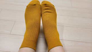 [사이즈가 있는 양말 필로이] 남/여 골지 발목 양말 4족 세트 남【S, M, L, XL】여【S, M, L】_컬러 랜덤 — 4점을 준 리뷰어가 2022년 6월 올린 사용 사진
