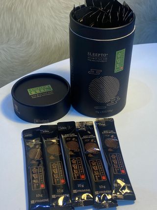 프리마인 자체 기업부설 연구소에서 찾아낸 건강한 수면의 비밀.  슬립토 플러스 30포 — 4점을 준 리뷰어가 2023년 5월 올린 사용 사진