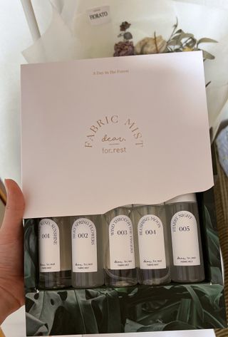 디어포레스트 [5개세트] 숲속의 하루 패브릭미스트 (섬유향수/ 룸스프레이) 50ml 5개 — 5점을 준 리뷰어가 2022년 9월 올린 사용 사진