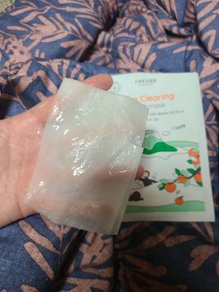 세뚜아(Cettua) 나우[세뚜아] 포어 클리어링 마스크 Cettua Pore Clearing facial mask 4매 — 5점을 준 리뷰어가 2024년 2월 올린 사용 사진
