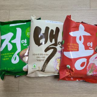 [풀무원] 자연은맛있다 정면, 백면, 홍면  세트 — 5점을 준 리뷰어가 2021년 4월 올린 사용 사진