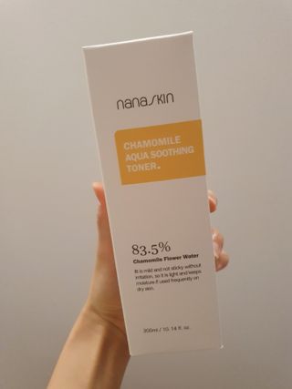 나나스킨 캐모마일아쿠아수딩토너 — 5점을 준 리뷰어가 2021년 5월 올린 사용 사진