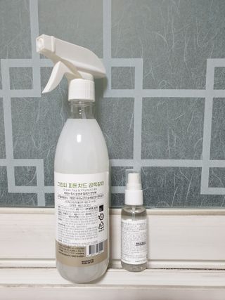 [엠메이데이] 그린티 피톤치드 감쪽같이 500ml + 손소독액 50ml — 4점을 준 리뷰어가 2022년 2월 올린 사용 사진