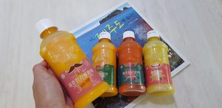 탐라원 제주의 맛, 몬딱주스 4종세트 - 한라봉몬딱주스, 천혜향몬딱주스, 청귤에이드, 당근몬딱주스 — 5점을 준 리뷰어가 2021년 8월 올린 사용 사진