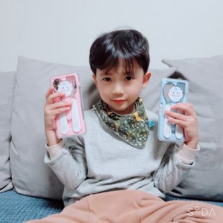 유비맘 스푼포크 케이스 세트 1+1 _컬러랜덤 발송 — 4.5점을 준 리뷰어가 2021년 2월 올린 사용 사진