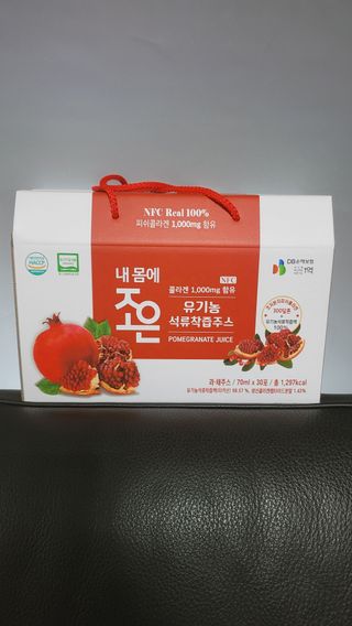농업회사법인조은 유기농 석류 NFC 착즙주스 70ml 30포 — 5점을 준 리뷰어가 2021년 10월 올린 사용 사진