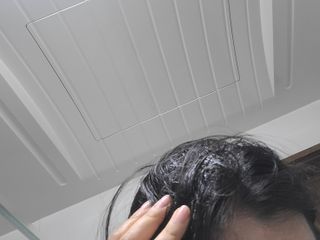 ★N쇼핑 헤어팩 1위★ 리하 에그 화이트 극손상 무실리콘 트리트먼트 헤어팩 — 5점을 준 리뷰어가 2022년 6월 올린 사용 사진