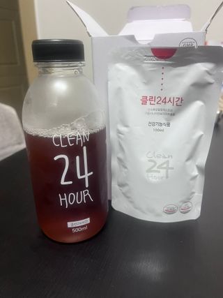 클린24시간 1BOX(5포) + 전용보틀(500ml) — 4점을 준 리뷰어가 2023년 7월 올린 사용 사진