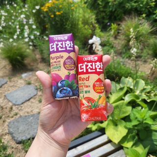 [롯데칠성] 야채듬뿍 더'진한 [롯데칠성] 야채는 이제 COLORFULL! 야채듬뿍  더 진한 레드 4개 +퍼플 4개 (총 8개) — 5점을 준 리뷰어가 2023년 6월 올린 사용 사진