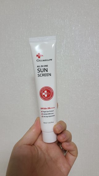 닥터셀멜로 셀멜로 올인원 선스크린 — 5점을 준 리뷰어가 2021년 4월 올린 사용 사진