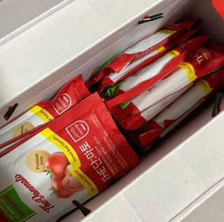 제이제이바이오 더단마토 프리미엄주스 100ml 30팩입 - 무설탕 스테비아 토마토즙 — 5점을 준 리뷰어가 2021년 11월 올린 사용 사진