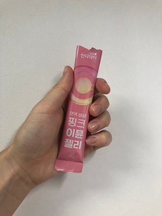 인디닥터 면역 생생 핑크 이뮨 젤리 + 타이탄 BCAA 프로틴 젤리스틱 — 5점을 준 리뷰어가 2022년 5월 올린 사용 사진