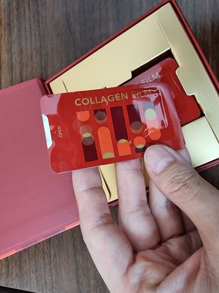 프리마인 귀족의 콜라겐, 92배 흡수율. 럭셔리 프리미엄 셀라브 콜라겐필름 30매 — 5점을 준 리뷰어가 2021년 10월 올린 사용 사진