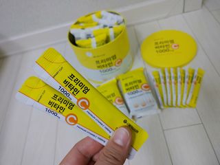 서울약사신협 프리미엄비타민C1000_2.5G x 100포 — 5점을 준 리뷰어가 2021년 5월 올린 사용 사진