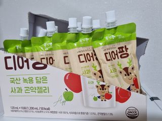 [몸엔용] 우리 아이 건강간식, 달콤한 녹용곤약젤리 디어팡 4종 — 5점을 준 리뷰어가 2021년 8월 올린 사용 사진