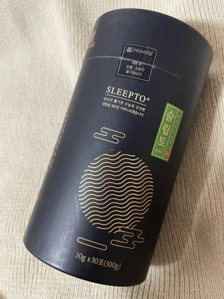 프리마인 자체 기업부설 연구소에서 찾아낸 건강한 수면의 비밀.  슬립토 플러스 30포 — 4점을 준 리뷰어가 2023년 5월 올린 사용 사진