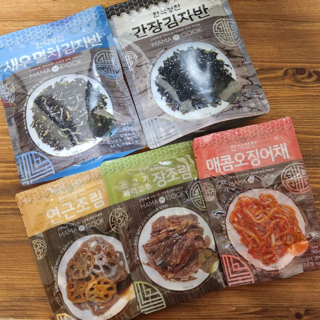 [마마쿡] 전 청와대 천상현 셰프의 밑반찬  5종세트(소고기 장조림+연근조림+진미채+간장김자반+새우김자반) 리뷰 사진