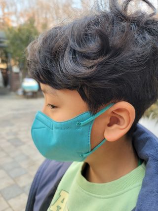 애니가드키즈 새부리형  소형L 5컬러 각 10매입 [크리미베이지, 코튼핑크, 블루레이크, 페일로즈, 민트그린] — 5점을 준 리뷰어가 2022년 2월 올린 사용 사진